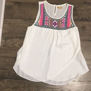 Aztec print back out top